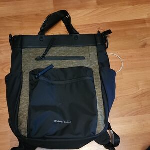 Sherpani Black and Olive Green Convertible Men’s Backpack Tote